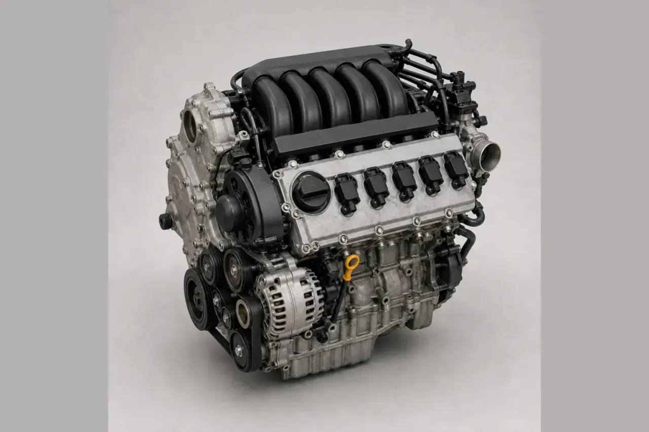 Render de referencia de un motor VR6 3.2 del catálogo