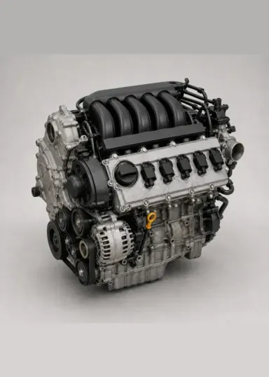 Render de referencia de un motor VR6 3.2 del catálogo